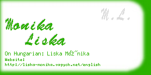 monika liska business card